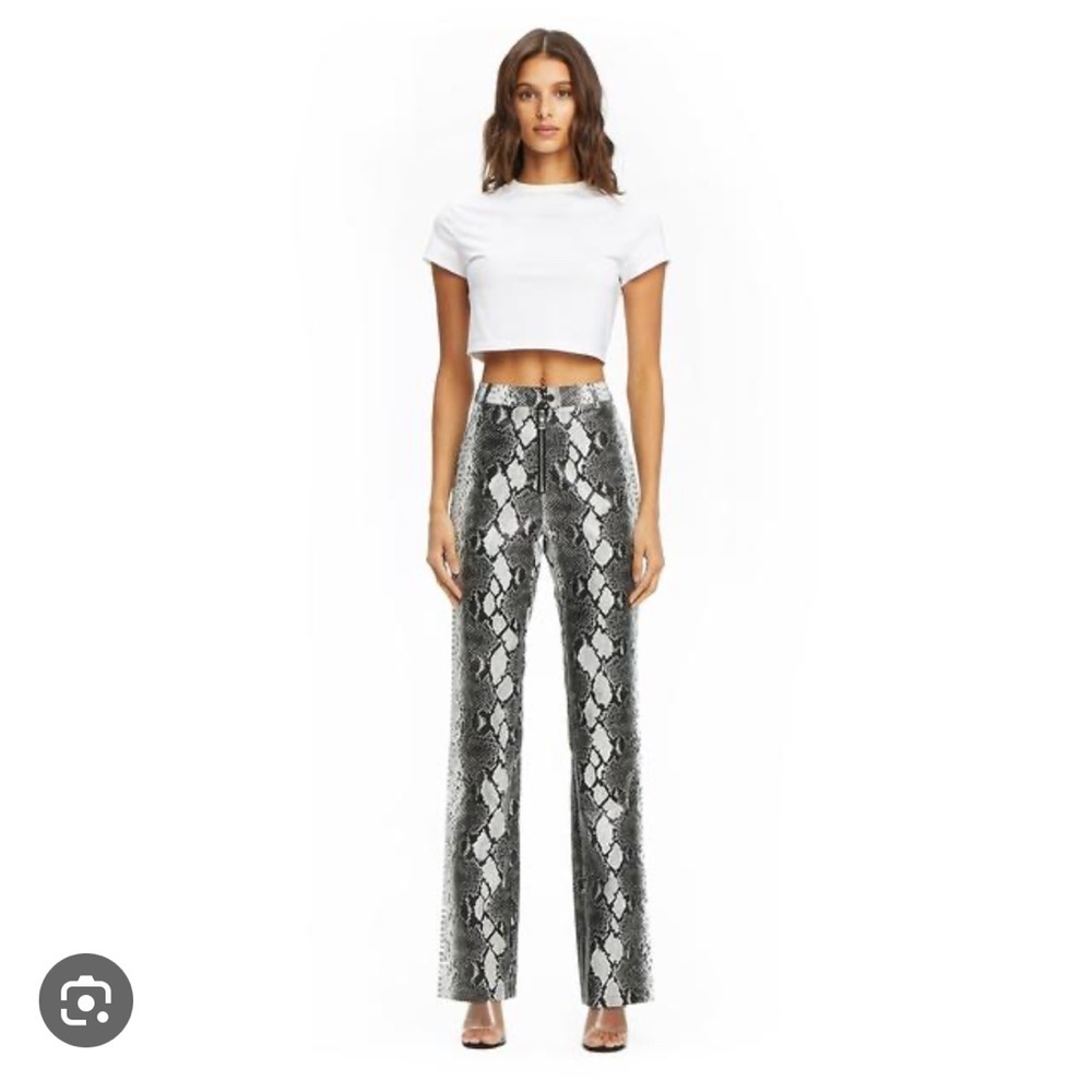 • I.AM.GIA • Women’s Brandy Classic Trouser Snakeskin Pants Black & White Medium